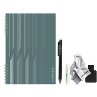 Carnet A5 couleur vert sidéral collection bureau avec ses accessoires inclus (porte stylo, stylo, lingette, spray)