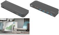 DIGITUS KVM-Switch, 4-Port, 4K60Hz, 4x DP in, 1x DP/HDMI out (11007928)