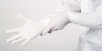 BioClean Cleanroom Gloves N-PLUS size 7.5Nitrile, sterile, hand specific 400 mm,