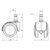 5x Design-Rollen ROLO LUX 10mm / 50mm Büro-Stuhl-Rollen für Hartböden Chrom (5er Pack) hjh OFFICE