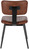 Stuhl Nolo; 47x54x81 cm (BxTxH); Sitz braun, Gestell schwarz; 2 Stk/Pck