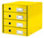 Schubladenset Click & Store WOW, 4 Schubladen, Graukarton, gelb