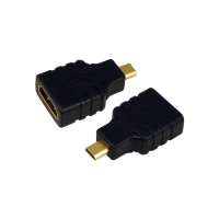 LogiLink AH0010A tussenstuk voor kabels HDMI-A Micro-HDMI Zwart