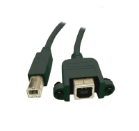 Alcasa USB 2.0 B/USB 2.0 B, 0.5m USB-kabel 0,5 m USB B Zwart