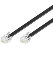 Goobay 10m RJ-12 Cable netwerkkabel Zwart
