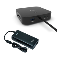 i-tec C31DUALDPDOCKPD100WUK dokkoló állomás és port replikátor Vezetékes USB 3.2 Gen 1 (3.1 Gen 1) Type-C Fekete