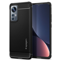 Spigen Rugged Armor telefontok 15,9 cm (6.28") Borító Fekete