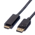 ROLINE 11.04.5788 adaptador de cable de vídeo 5 m DisplayPort Negro
