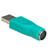 Akyga AK-AD-14 changeur de genre de câble USB 2.0 PS/2 Turquoise