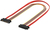 Goobay 93871 cable de SATA 0,5 m SATA 7-pin + 15-pin Negro, Naranja, Rojo, Amarillo