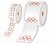 Brother LTZ12055F3PI etiket Rechthoek Wit, Rood