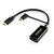 SpeaKa Professional SP-9015340 adaptador de cable de vídeo 0,15 m USB Tipo C HDMI Negro