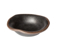 Schale -MARONE- Ø 11,5 cm, H: 3 cm, 0,04 Liter Melamin, schwarz mit braunem