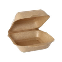 125 Hamburger-Boxen groß mit Klappdeckel, XPP 7 cm x 15 cm x 15 cm beige von