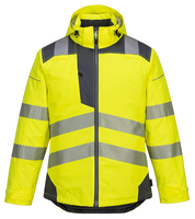 Warnschutz Winterjacke T400, Wasserdicht, Kälteschutz -40°C, geplostert, EN343, Gelb-Grau, Gr. 3XL