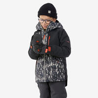 Kids’ Snowboard Snb 500 Jacket – Black Camouflage - 12 Years