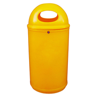 Classic Litter Bin - 90 Litre - Orange (10-14 working days) - Galvanised Steel Liner