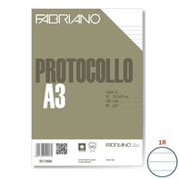 Fogli protocollo Fabriano PROTOCOLLO bianco 66 g/m² 29,7x42 cm rigato a 31 conf. da 200 fogli - 02110566