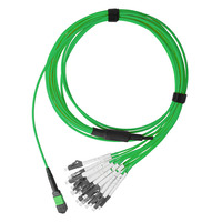 BlueOptics LWL MPO/8xLC Duplex Breakout Kabel OM5 20 Meter