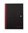Black n Red A4 Casebound Hard Cover Notebook A-Z Ruled 192 Pages Black/Red (Pack 5)