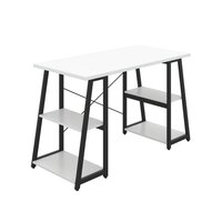 Jemini Soho Desk 4 Angled Shelves 1200x600x770mm White/Black KF90796