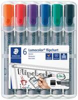Staedtler 356 B WP6 Flipchart jelölő Lumocolor® flipchart marker 356 B 2 - 5 mm Fekete, Kék, Piros, Zöld, Narancs, Lila 6 db