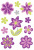 Sticker Blumen Diamond glittery