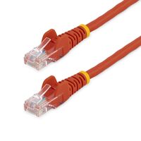 1M CAT 5E RED SNAGLESS ETHERNET RJ45 CABLE MALE