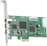 FW800 Hostadapter PCI-e DC-FW800 FireWire PCIe Hostadapter, PCIe, TI082AA2 / TI081BA3, 800 Mbit/s, Wired, Windows