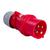 PCE 41.010 Contactstop CEE 16A - 400V - 4P - IP44 - 6h - rood