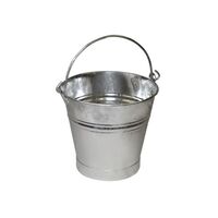 Steel bucket with carry handle, leak proof