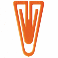 Büroklammern Plastiklips 35mm VE=100 Stück orange