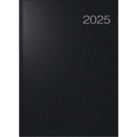 Buchkalender Conform 21x29,1cm 1 Tag/Seite Balacron schwarz 2025