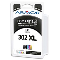 ARMOR Multipack de 2 cartouches compatibles Noir + 3 couleurs HP 302XL B10397R1