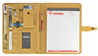 Normalansicht - Ecobra Konferenzmappe DIN A4, Serie ELITE, aus Kunstleder, Rechts-/Linkshänder, So-Taschenrechner, Größe 339 x 255 x 30 mm