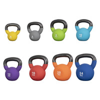 Kettlebell, Kugelhantel, Kugelgewicht, Kraftsport, Hantel, Set 8-tlg: 4-24 kg