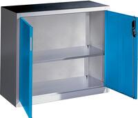 Beistellschrank B930xT500xH1000 mm RAL 7035/5012,1Fachboden Tragkraft 70kg