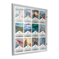 Lockable magnetic noticeboard for indoors and outdoors - 12 x A4, 1076 x 1045mm
