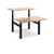 Electric height adjustable back to back desks with dual motor
