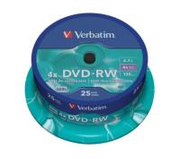 Artikelbild VER 43639 Verbatim DVD-RW 4,7GB/4f Spindel 1x25