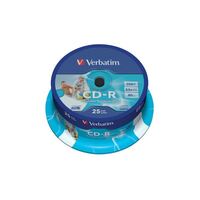 Verbatim 80'/700MB 52x nyomtatható CD lemez 25db/csomag