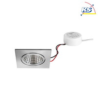 Outdoor LED Einbau-Downlight-Set BB15 mit rund-Konverter, IP54, V4A, 230V, 6W 3000K 640lm 38°, dimmbar, Edelstahl