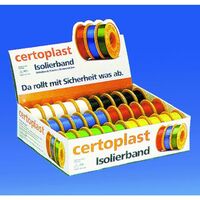 Isolierband-Thekenaufsteller, 10m x 15mm, 40 Rollen, farbig sortiert