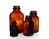 Square wide neck bottle 100 ml amber soda-lime glass without cap