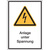Warnzeichen Kombischild "Anlage unter Spannung" [W012], Folie (0,1 mm), 210 x 297 mm, ASR A1.3 / ISO 7010, selbstklebend