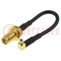 Cable-adapter; 100mm; MMCX,SMA