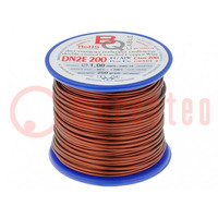 Coil wire; double coated enamelled; 1mm; 0.25kg; -65÷200°C
