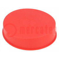 Plugs; Body: red; Out.diam: 102mm; H: 22.8mm; Mat: LDPE; push-in