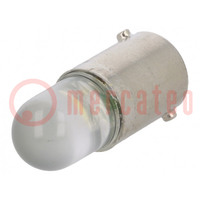 LED-lampje; wit; BA9S; 12VDC; 12VAC