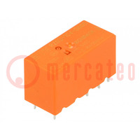 Relay: electromagnetic; SPDT; Ucoil: 5VDC; 16A; 16A/250VAC; PCB; 60Ω